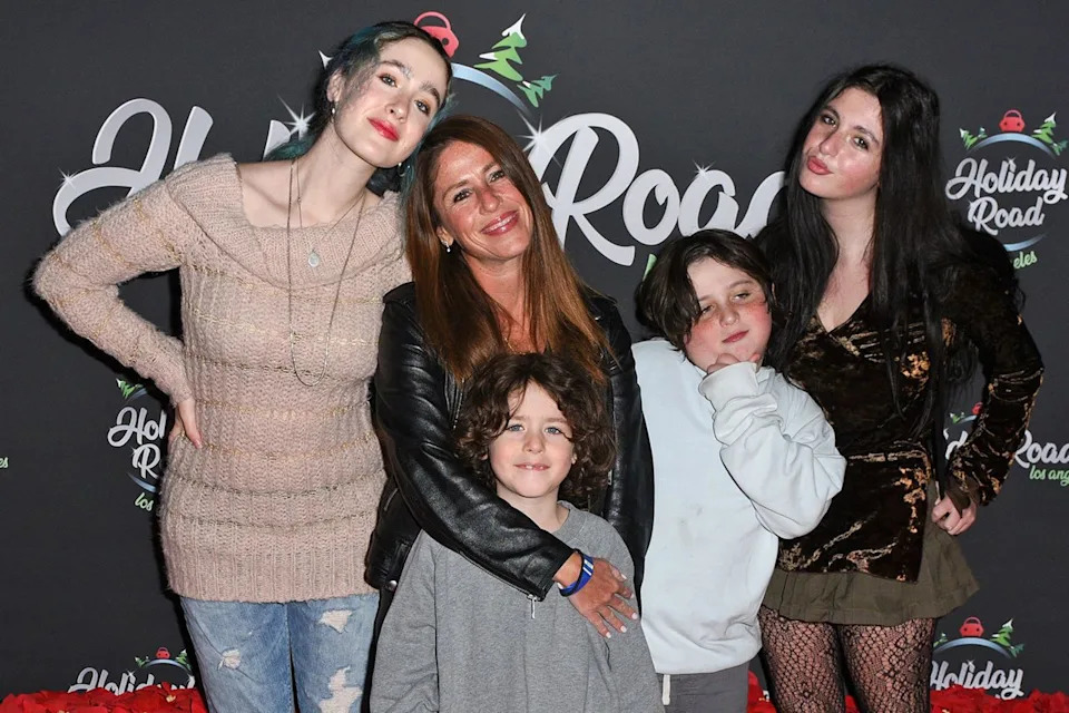 Vivien Killilea/Getty Soleil Moon Frye with her four kids at King Gillette Ranch in Calabasas, Calif., in 2021