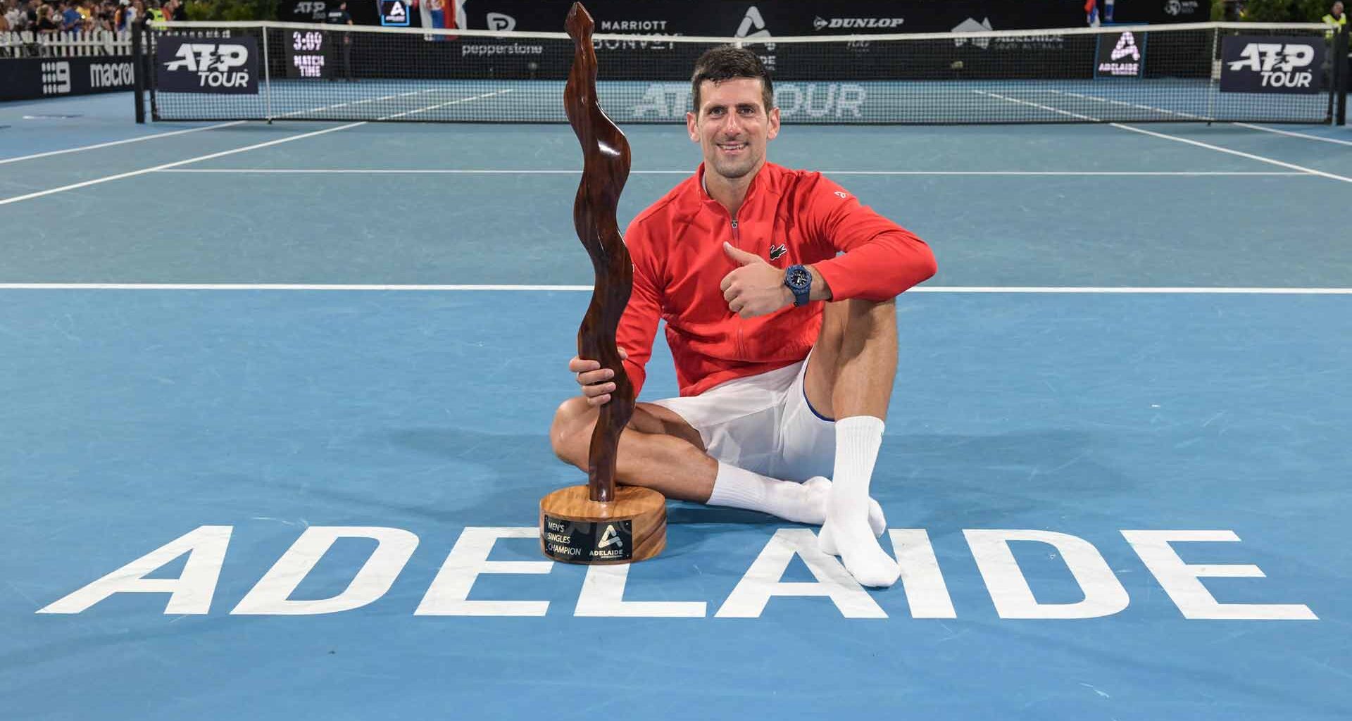 Novak Djokovic was victorious in Adelaide in 2023.