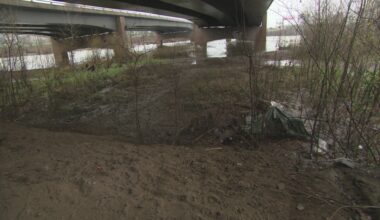 Heavy rain and rising waters threaten homeless people camped in the Sandy River Delta