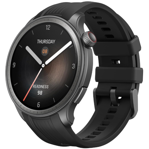 Render of the black Amazfit Balance smartwatch