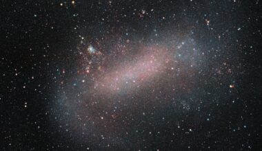 ESO’s VISTA telescope reveals a remarkable image of the Large Magellanic Cloud, one of our nearest galactic neighbours. Credit: ESO/VMC Survey