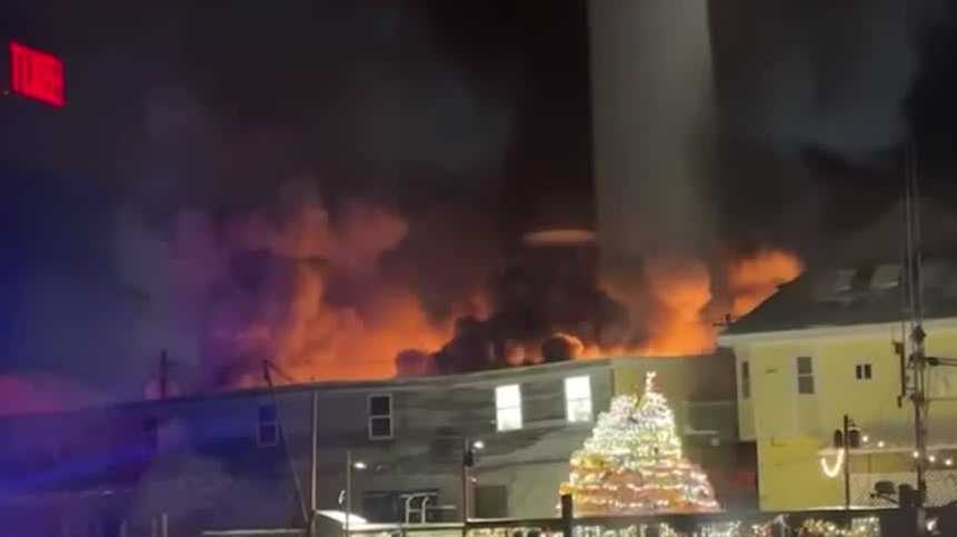 Crews battling 3rd alarm fire in Portland's Old Port