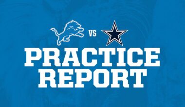 Lions vs. Cowboys practice report: Dec. 2 - Detroit Lions