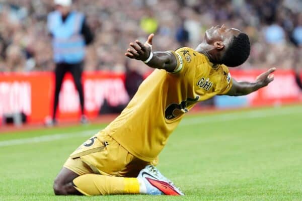Crystal Palace’s Marc Guehi goal vs. Aston Villa. August 31. PA