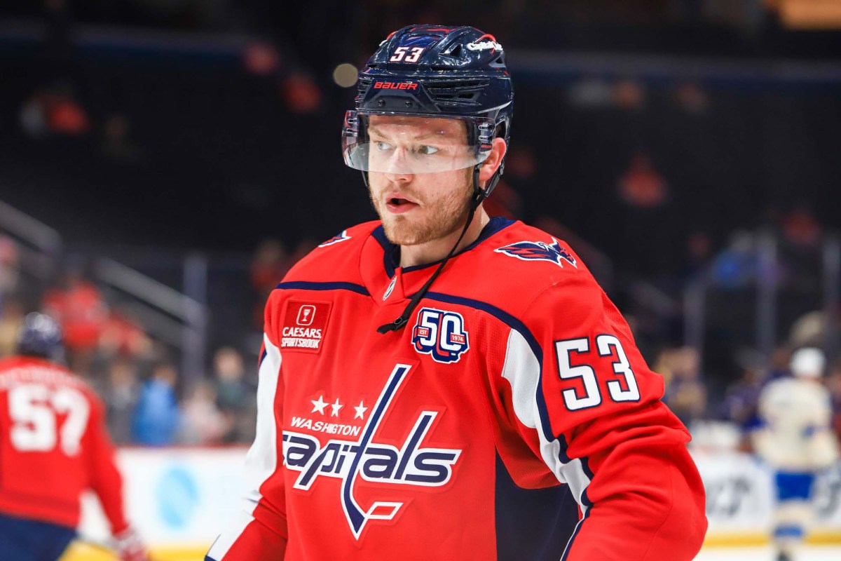 Ethen Frank scores both Capitals’ goals to earn team standings point against Red Wings: ‘Part of my job now is to do that a little more consistently’