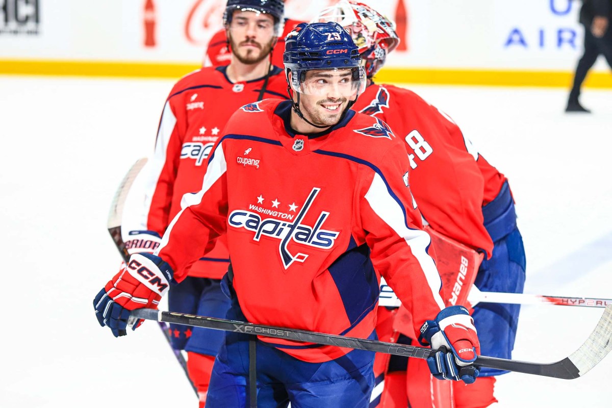 Hendrix Lapierre returning to Capitals lineup with Sonny Milano healthy-scratched against Red Wings