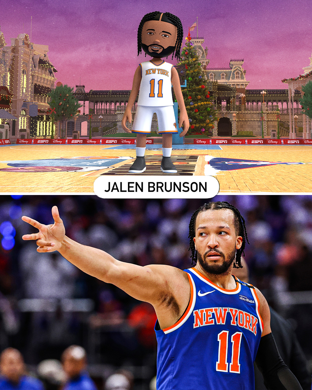 CGI avatar and photo of JALEN BRUNSON 