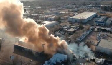 Fire Department fighting 2-alarm fire near Fillmore St, smoke seen across Colorado Springs