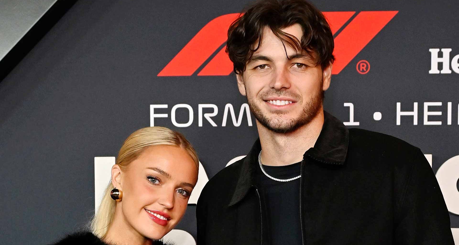 Taylor Fritz and girlfriend Morgan Riddle pictured at November's F1 Las Vegas Grand Prix.