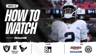 How to watch, listen to and livestream Raiders at Texans - Raiders.com