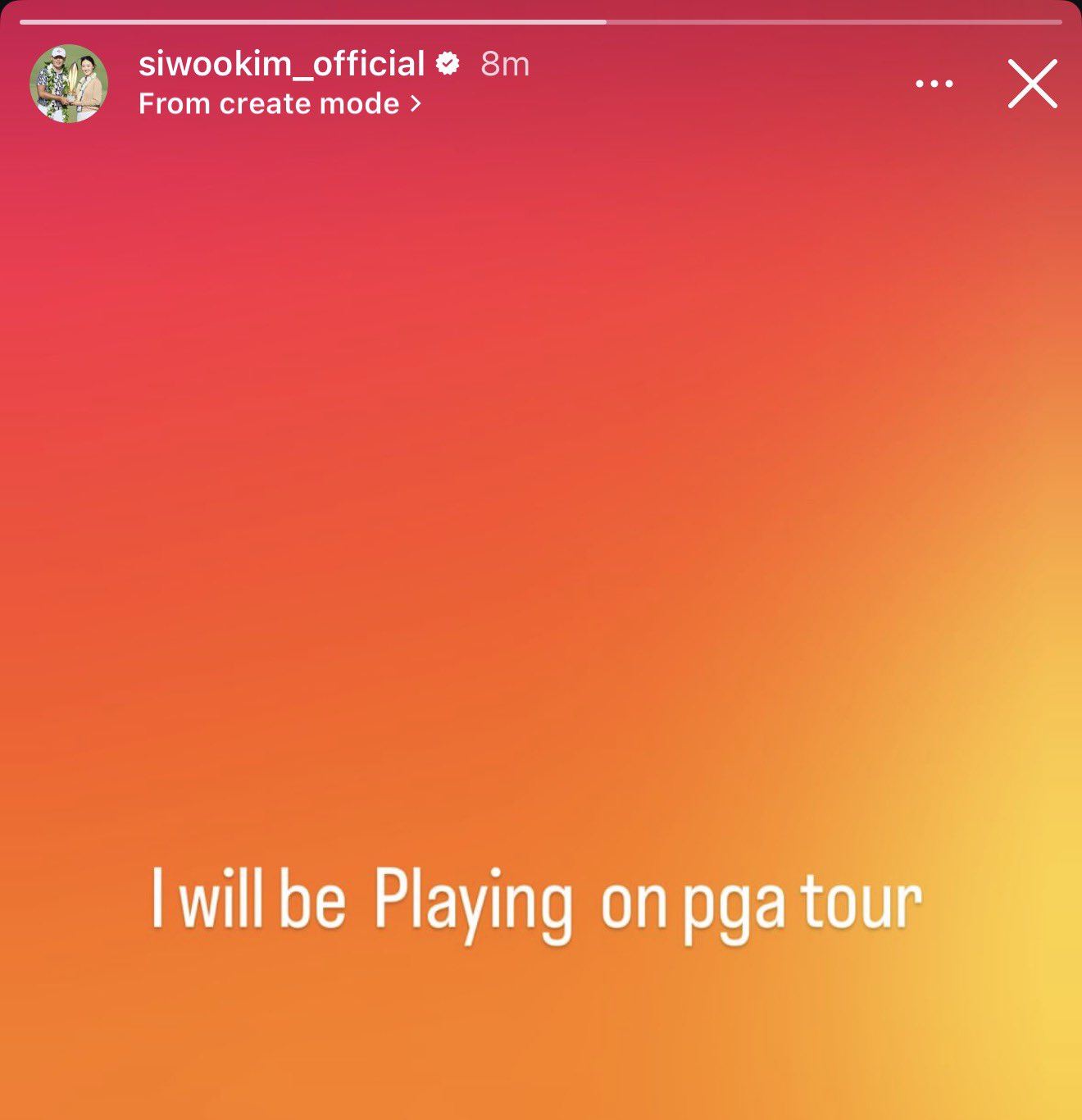 Si Woo Kim shuts down LIV Golf rumours (Instagram)