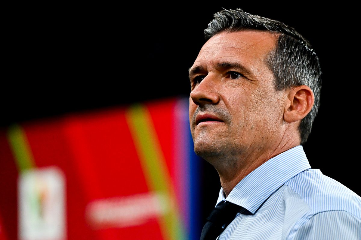 GENOA, ITALY - AUGUST 15: Marco Ottolini, sports manager of Genoa, looks on prior to kick-off in the Coppa Italia match between Genoa CFC and LR Vicenza at Stadio Luigi Ferraris on August 15, 2025 in Genoa, Italy. (Photo by Simone Arveda/Getty Images)