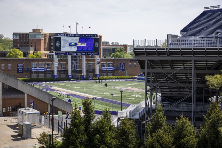 A look at JMU's Bridgeforth Stadium before it hosted a FCS playoff game in 2021.