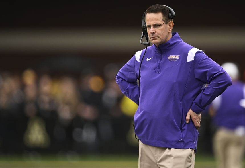 Then-JMU head coach Curt Cignetti watches his team play Appalachian State in 2022.
