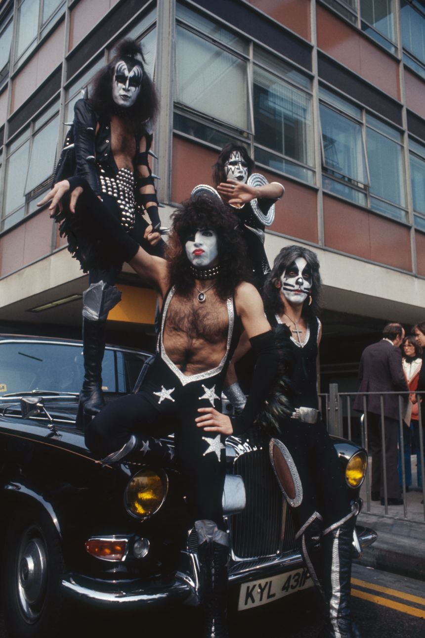 The rock group KISS in London in May 1976.