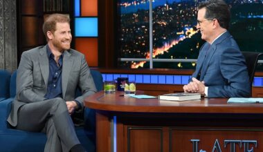Prince Harry and Stephen Colbert