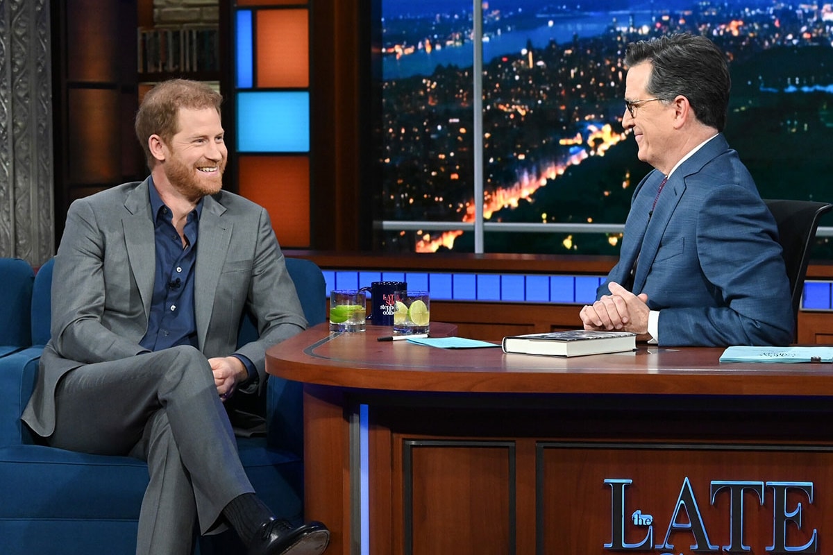 Prince Harry and Stephen Colbert
