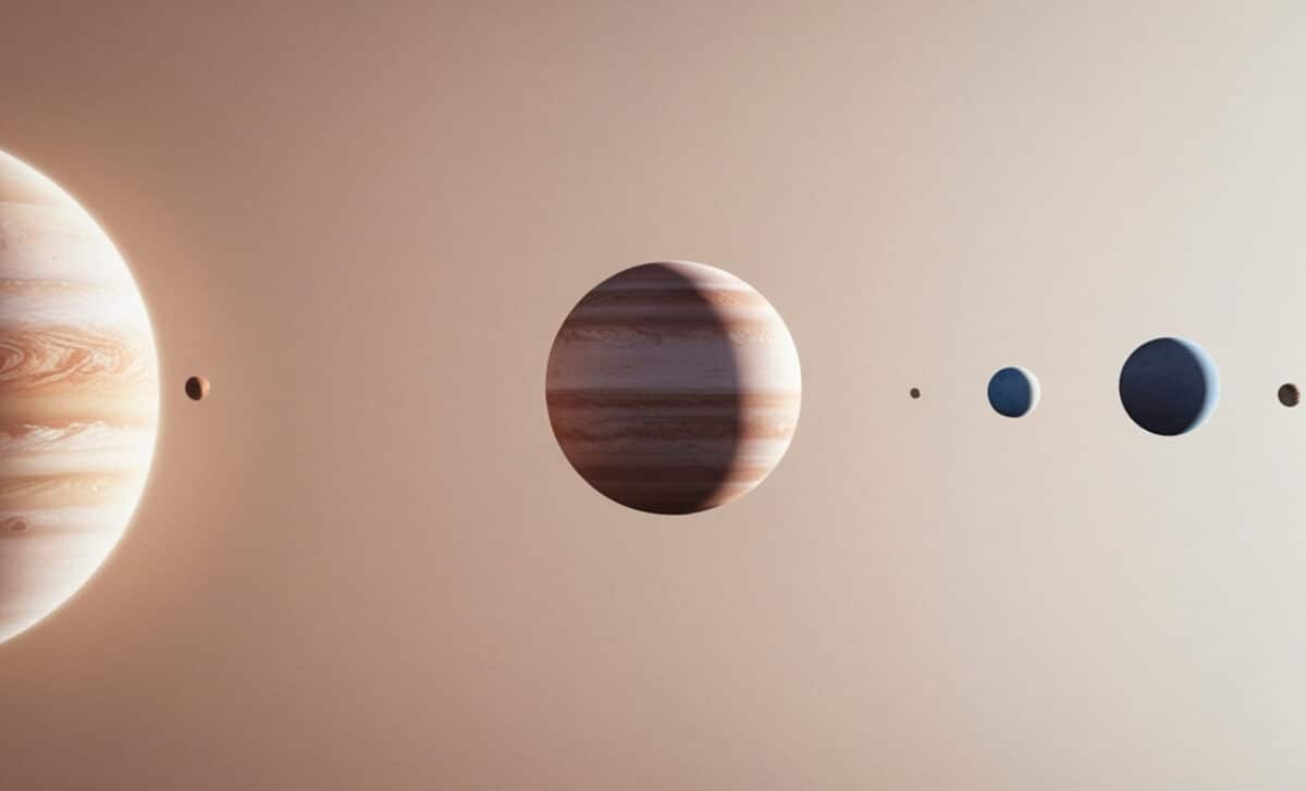 Illustration Of Jupiter And Its Moons