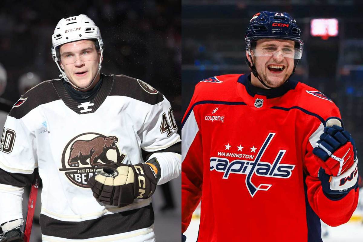 Ilya Protas posts incredible highlight-reel goal in Hershey as both he and Aliaksei Protas score on same day in Capitals organzation for first time