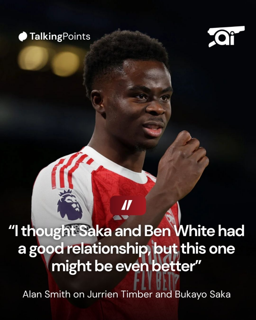 Alan Smith on Bukayo Saka and Jurrien Timber