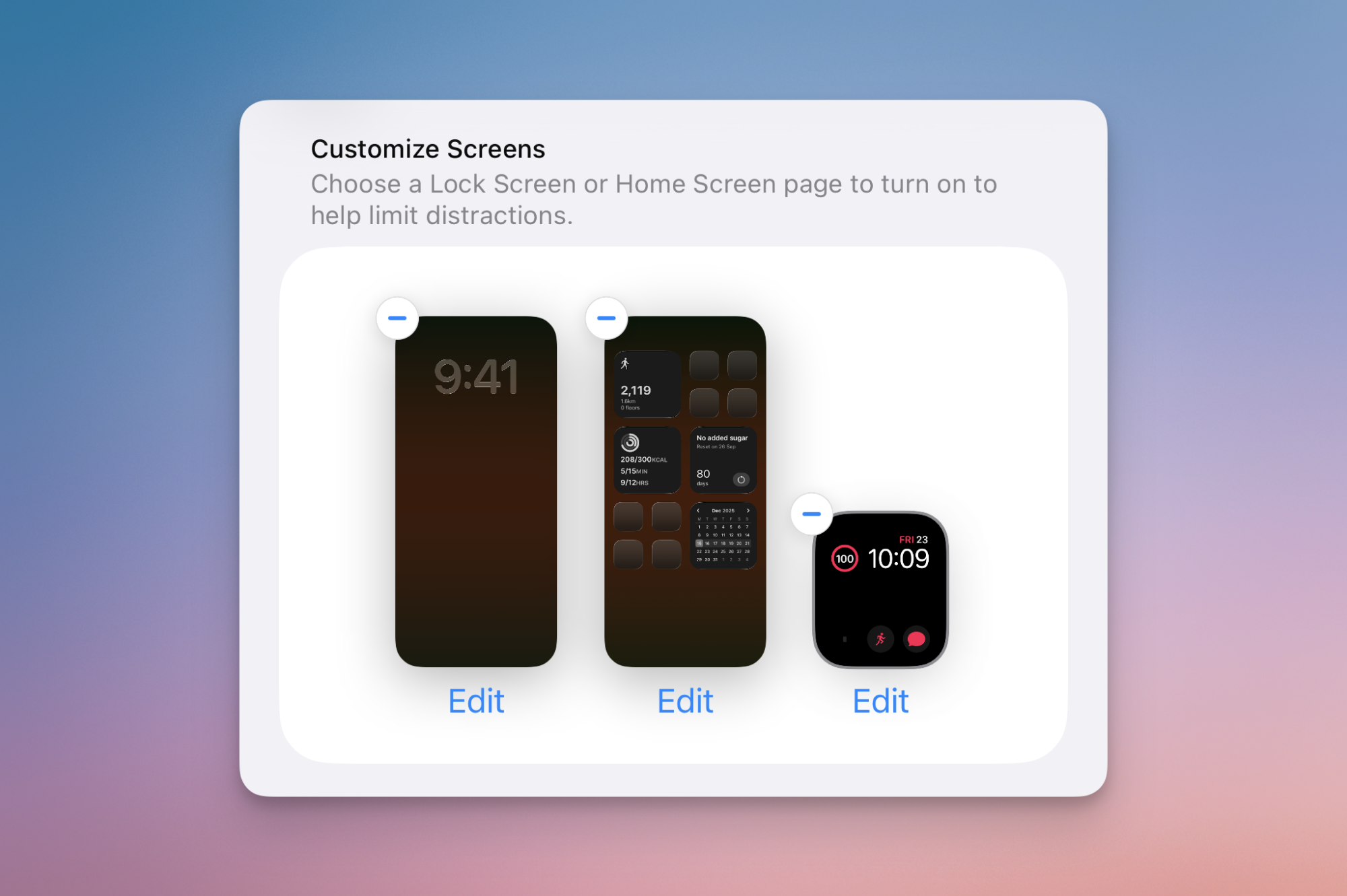 Edit Apple Watch watch face for a Focus mode on iPhone