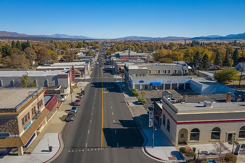 Main street in Susanville, California.