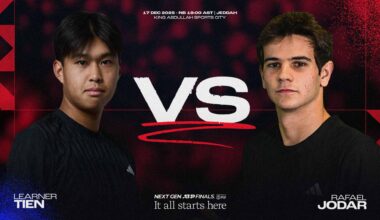 Learner Tien faces Rafael Jodar on Wednesday in Jeddah.