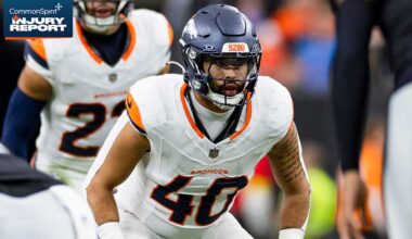 ILB Justin Strnad not assigned game status, 5 Broncos ruled out for ‘Thursday Night Football’ vs. Chiefs