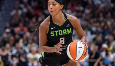 LOOK: Seattle Storm’s Lexie Brown Poses in Blue Bikini in Pool Side Snaps