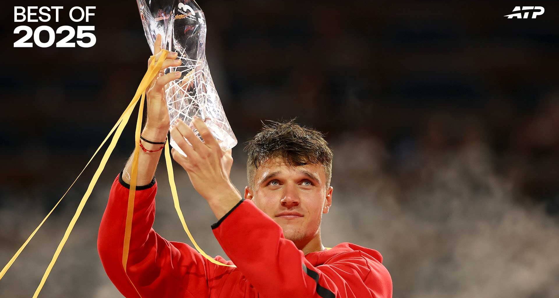 Jakub Mensik defeated Novak Djokovic to win the title in Miami in March.