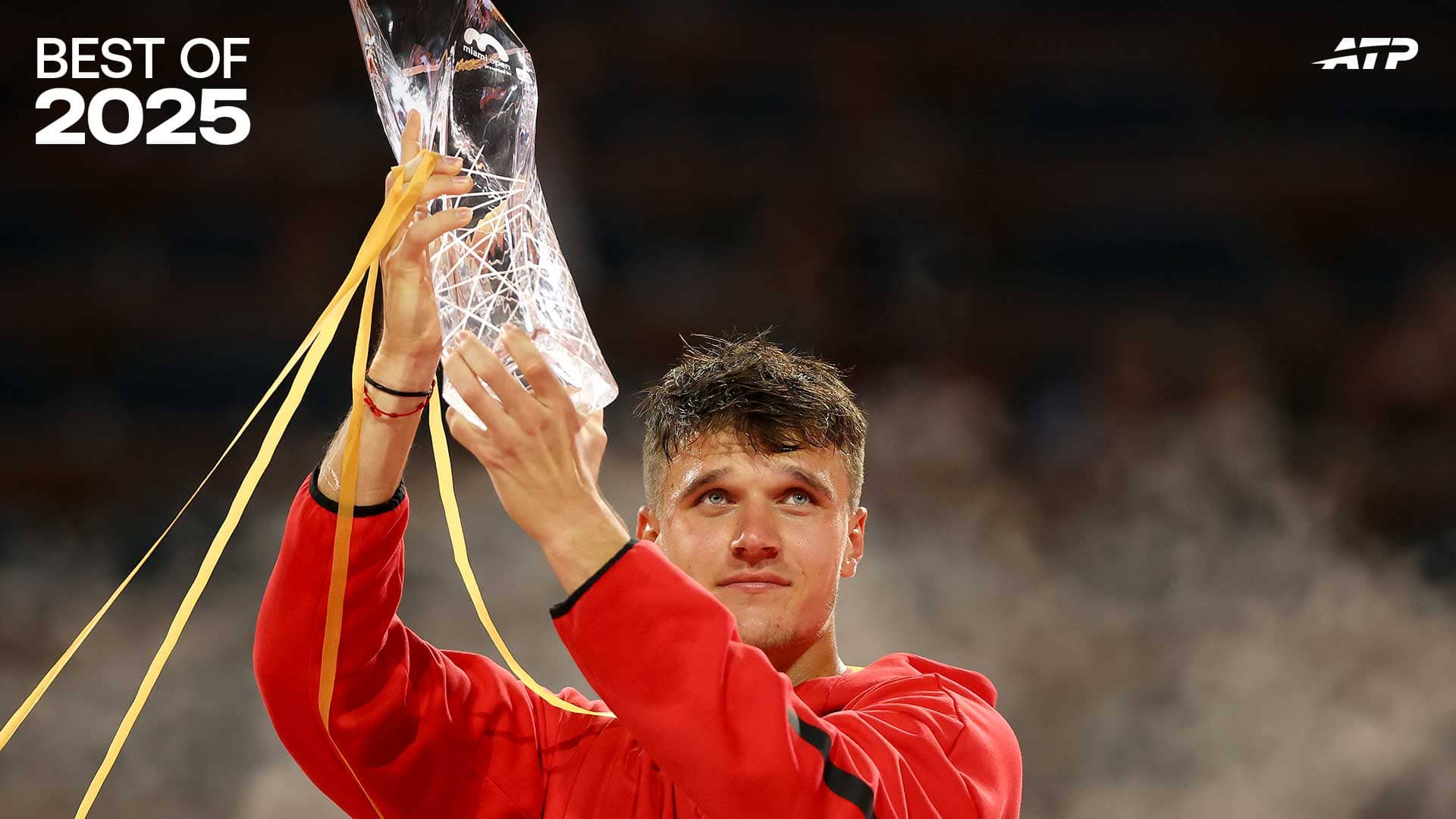 Jakub Mensik defeated Novak Djokovic to win the title in Miami in March.