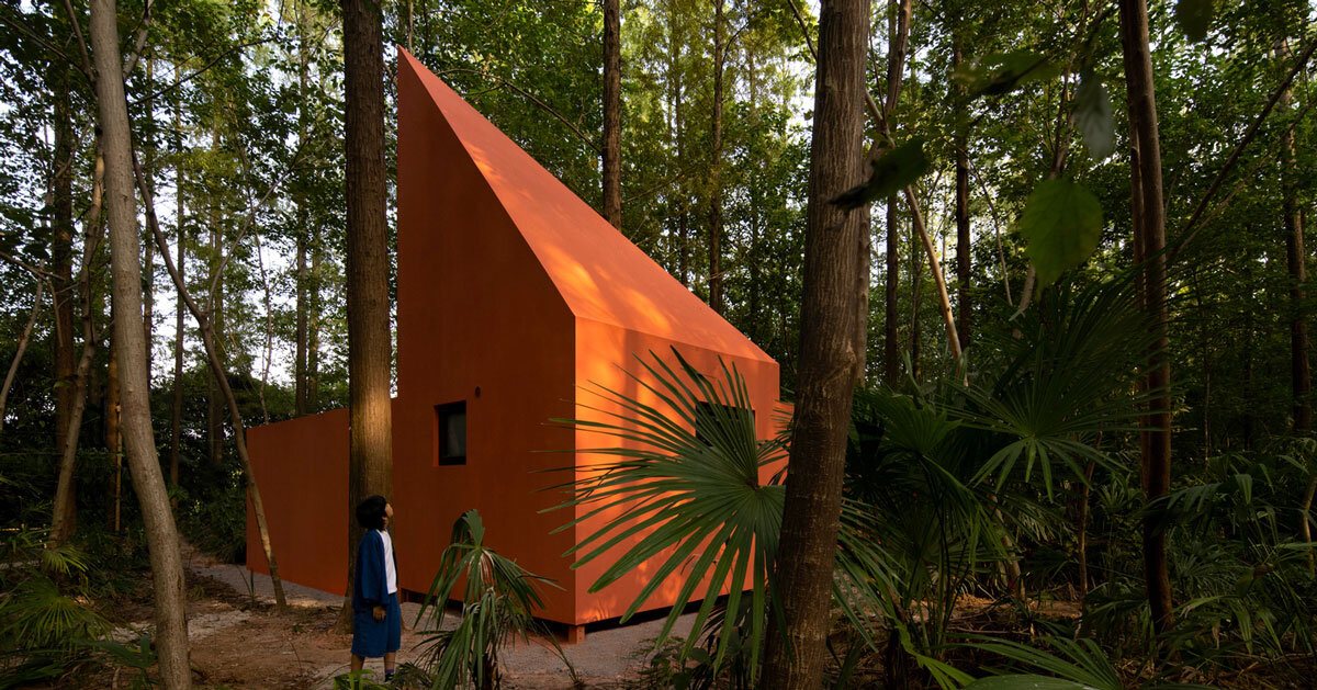 wiki world plants red timber cabin standing on stilts within chinese woodland