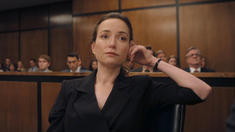 Pam Bozanich in court in Monsters: The Lyle and Erik Menendez Story