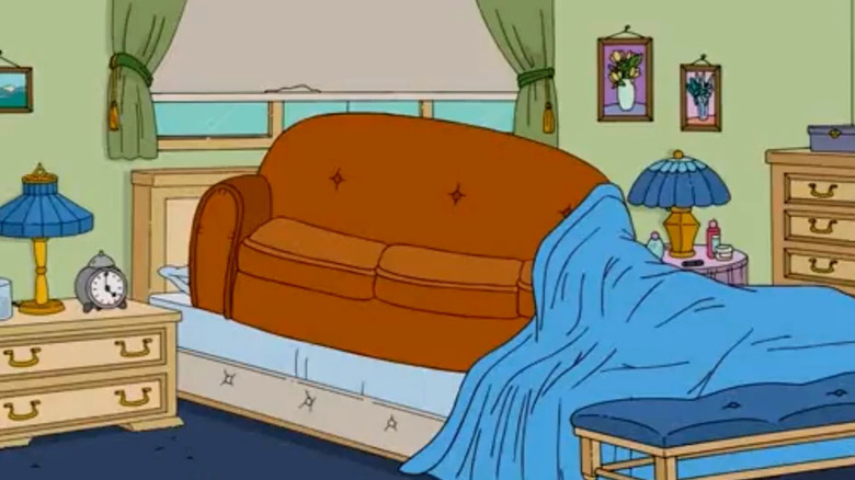 The couch itself gets ready on The Simpsons
