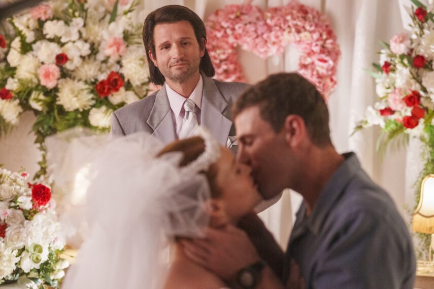 David J. North, Kathleen Kenny as Diane, and Austin Stowell as Gibbs — 'NCIS: Origins' Season 2 Episode 8 "End of the Road"