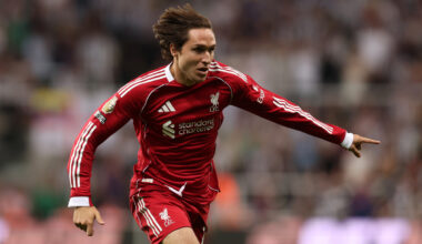 NEWCASTLE UPON TYNE, ENGLAND - AUGUST 25: Federico Chiesa of Liverpool during the Premier League match between Newcastle United and Liverpool at St James