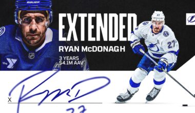 Lightning sign D Ryan McDonagh to a three-year contract extension