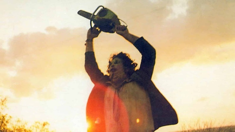 Leatherface wielding a chainsaw in 
