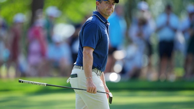 Rory McIlroy walking a fairway at the PGA Championship