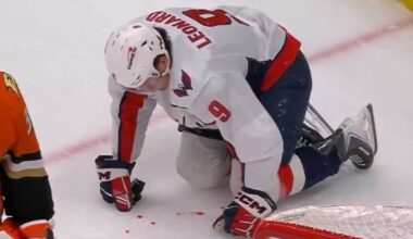 Jacob Trouba doesn’t receive penalty for ‘unsuspecting, blindside headshot’ on Ryan Leonard that sends Capitals rookie out of game