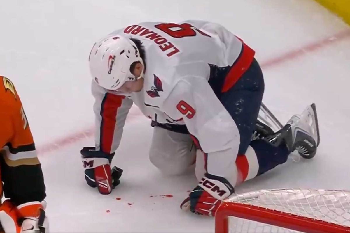 Jacob Trouba doesn’t receive penalty for ‘unsuspecting, blindside headshot’ on Ryan Leonard that sends Capitals rookie out of game