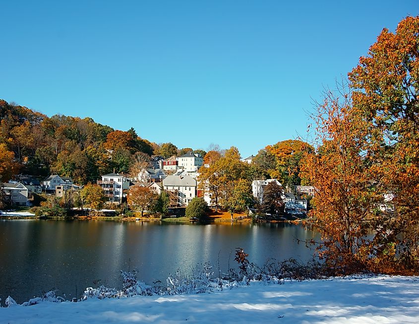 Wachusett Reservoir near Clinton, Massachusetts.