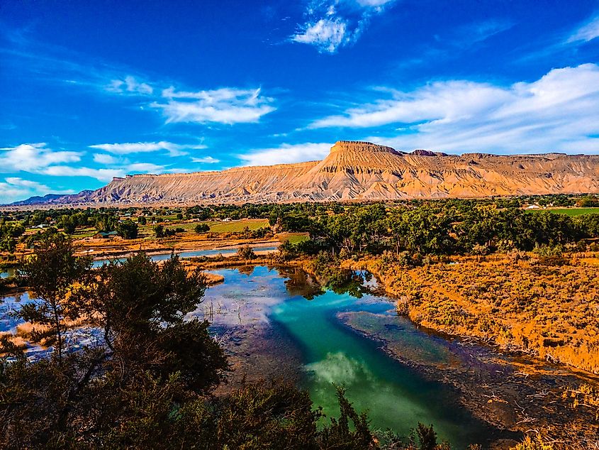 The Colorado River at Grand Mesa, Colorado.