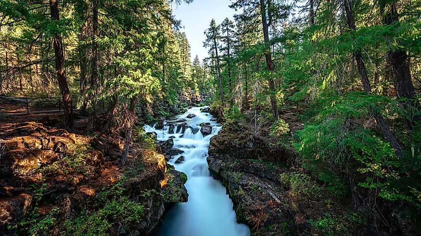 Rogue River near the Natural Bridge in Oregon.