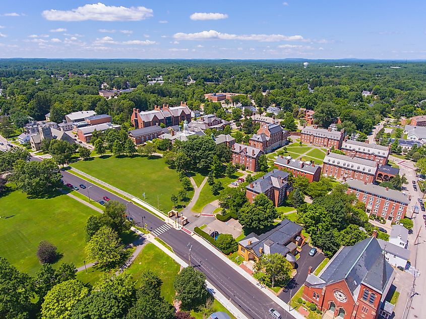 Phillips Exeter Academy in the historic town center of Exeter, New Hampshire.