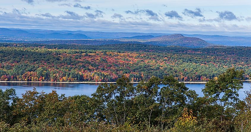 Colorful hills near Quabbin Reservoir