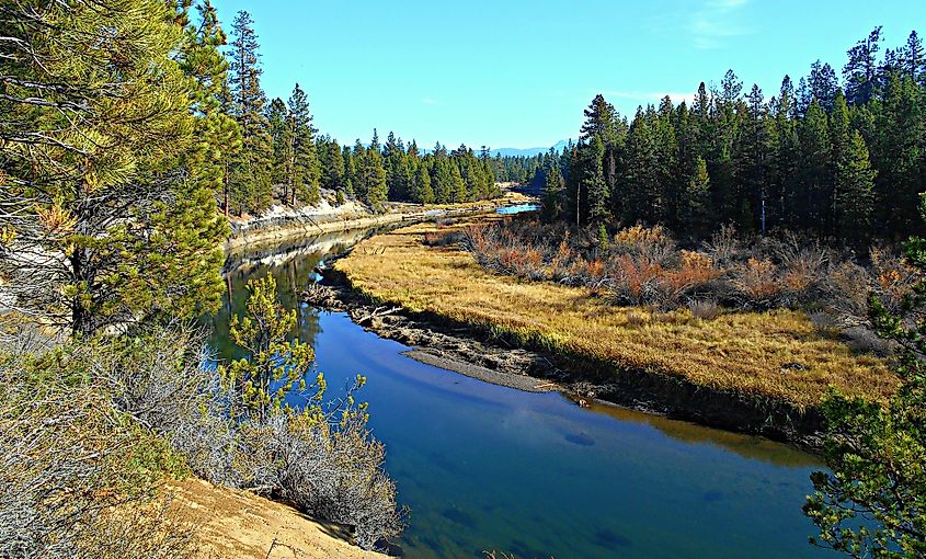 Deschutes River as viewed from the Don McGregor Viewpoint in La Pine State Park near La Pine, Oregon.