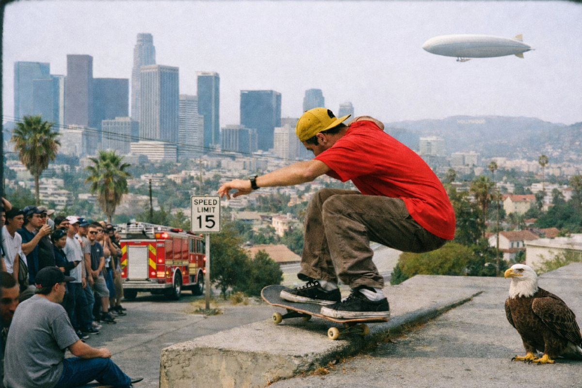 young man shredding on a skateboard