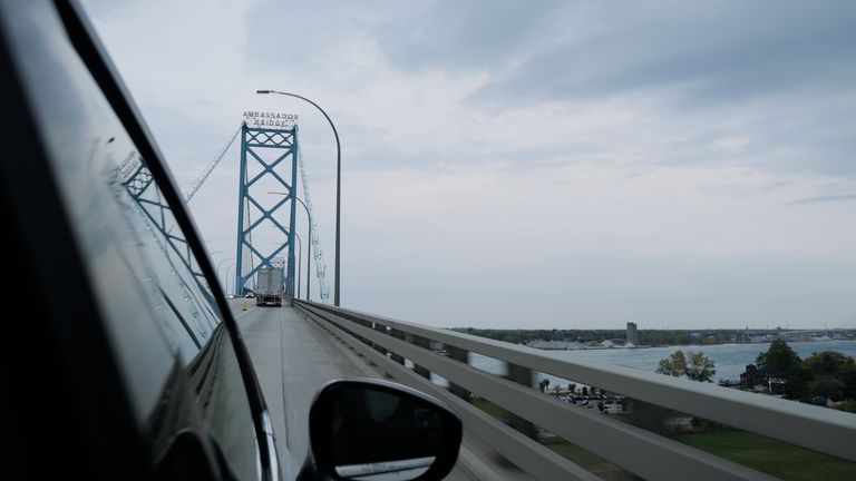 The Ambassador Bridge is a key trade route 