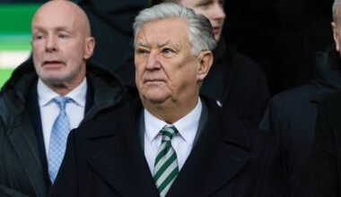 GLASGOW, SCOTLAND - FEBRUARY 15: Celtic Chairman Peter Lawwell during a William Hill Premiership match between Celtic and Dundee United at Celtic Park, on February 15, 2025, in Glasgow, Scotland.  (Photo by Craig Williamson / SNS Group)